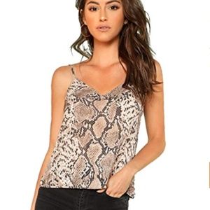 Animal Snake Skin Graphic Print Cami Top